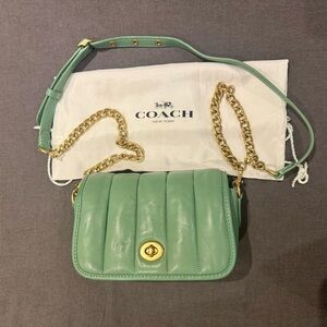 Coach Green Dinky Bag w/ Gold Hardware